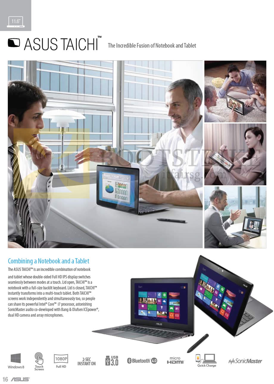 IT SHOW 2013 price list image brochure of ASUS Notebooks Taichi, Tablet