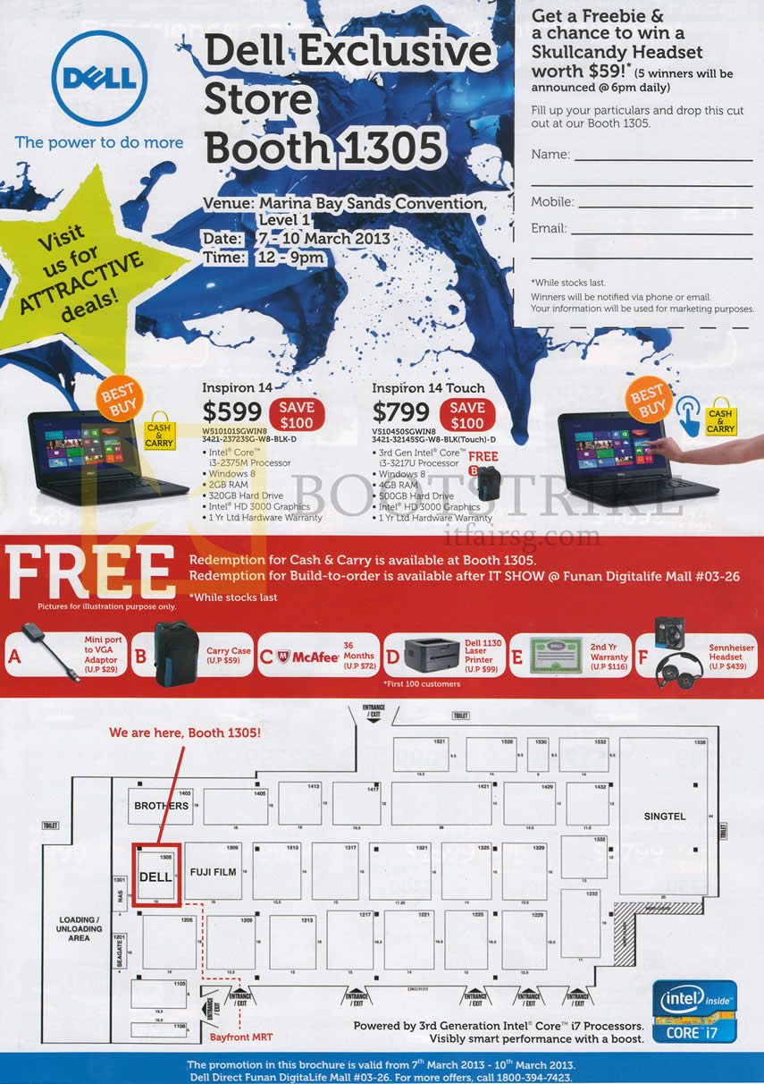 IT SHOW 2013 price list image brochure of Dell Notebooks Exclusive Store, Inspiron 14, Inspiron 14 Touch