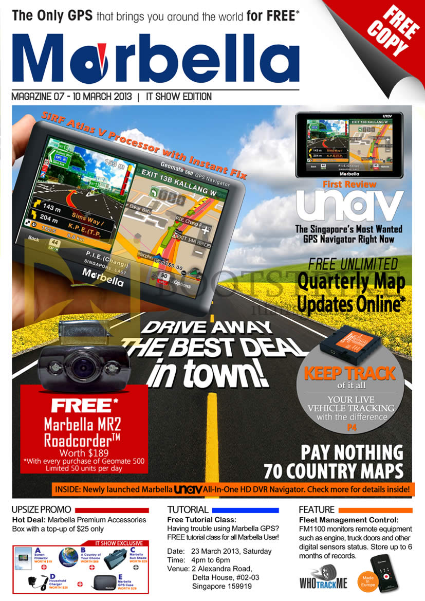 IT SHOW 2013 price list image brochure of Maka GPS SiRF Atlas V, Unav, Upsize Promo, Tutorial, Feature, Maps
