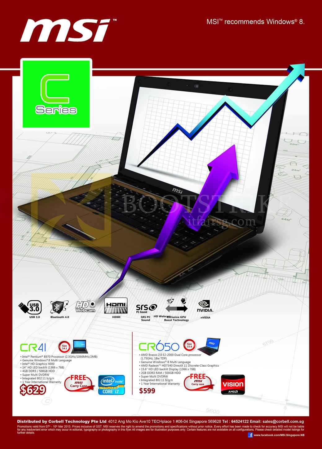 IT SHOW 2013 price list image brochure of Newstead MSI Notebooks C Series Notebooks CR41, CR650