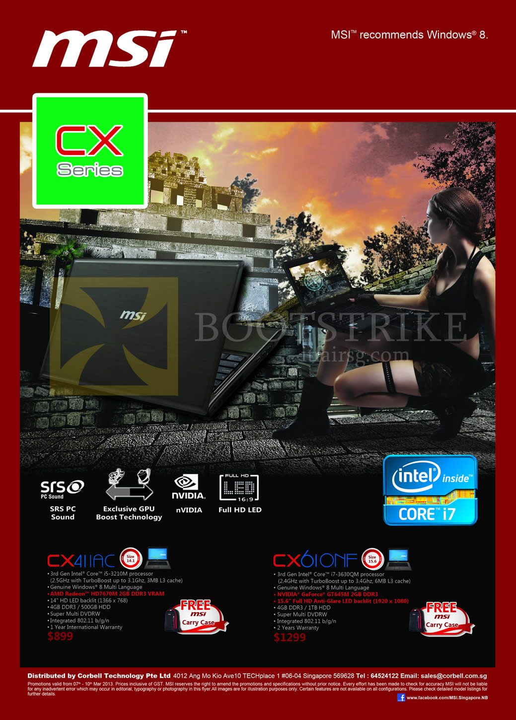 IT SHOW 2013 price list image brochure of Newstead MSI Notebooks CX Series Notebooks CX411AC, CX61 0NF