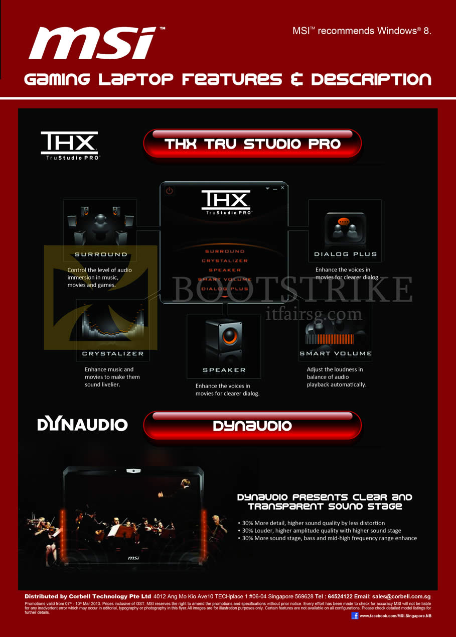 IT SHOW 2013 price list image brochure of Newstead MSI Notebooks Gaming Laptop Features THX Tru Studio Pro, Dynaudio