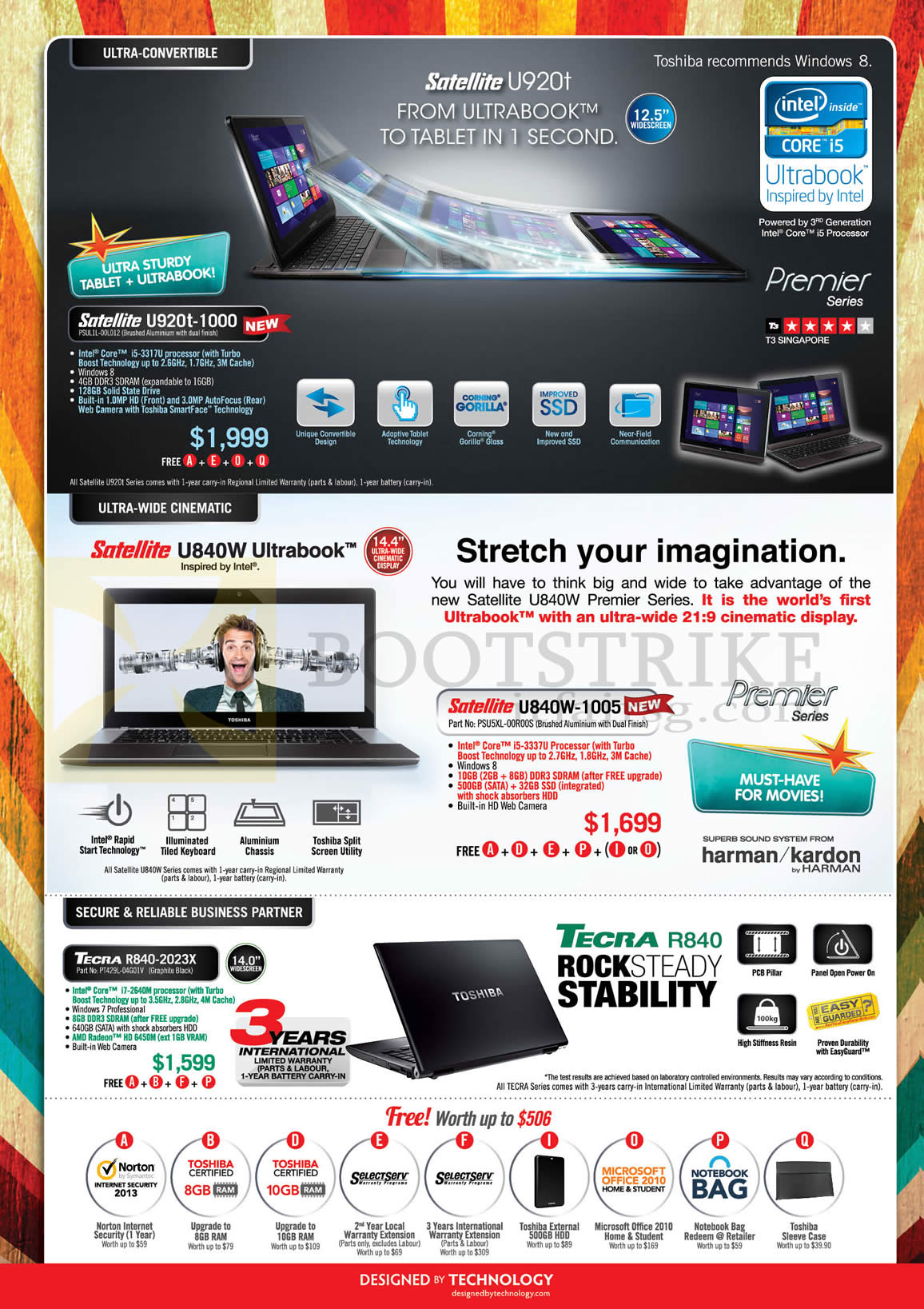 IT SHOW 2013 price list image brochure of Toshiba Notebooks Satellite U840W-1005, Tecra R840-2023X
