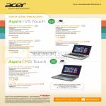 Acer Notebooks Aspire V5-471PG-33224G50Ma, 53334G50Ma, 73538G50Ma, V5-571PG-53334G50Ma, M5-481PTG-53336G52Ma, 73536G52Ma