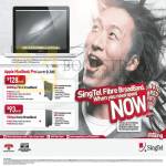Singtel Broadband Fibre 300Mbps, ADSL 15Mbps Free Apple Macbook Pro Notebook