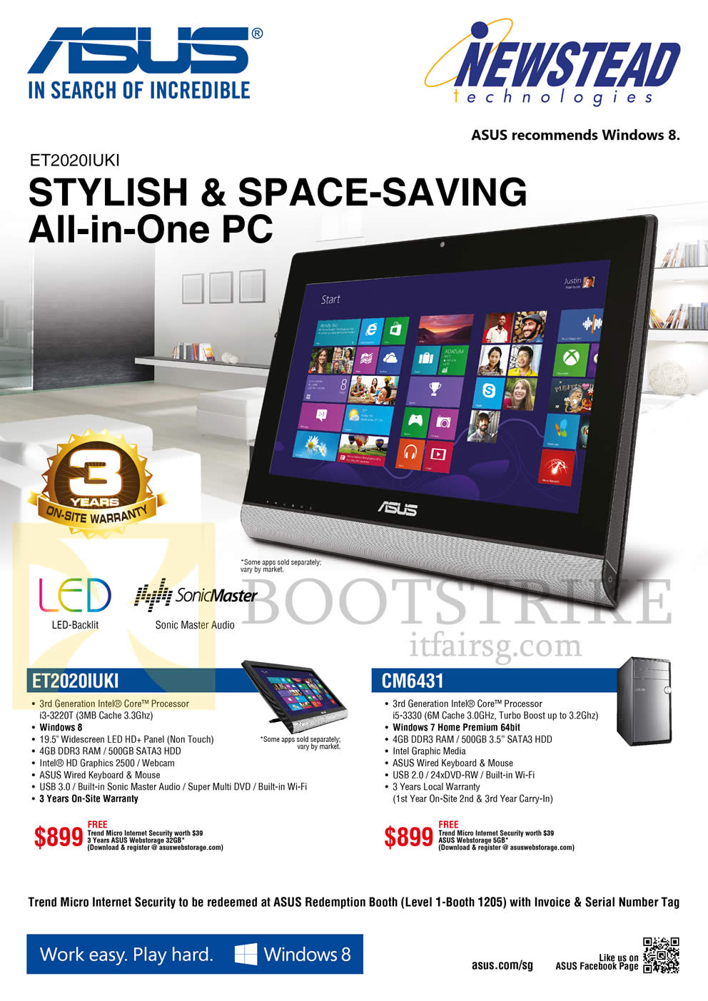 IT SHOW 2014 price list image brochure of ASUS A‭IO Desktop PCs Newstead ET2020IUKI, CM6431