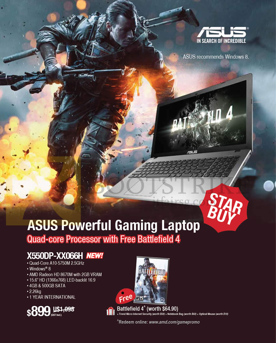IT SHOW 2014 price list image brochure of ASUS Notebook X550DP-XX066H