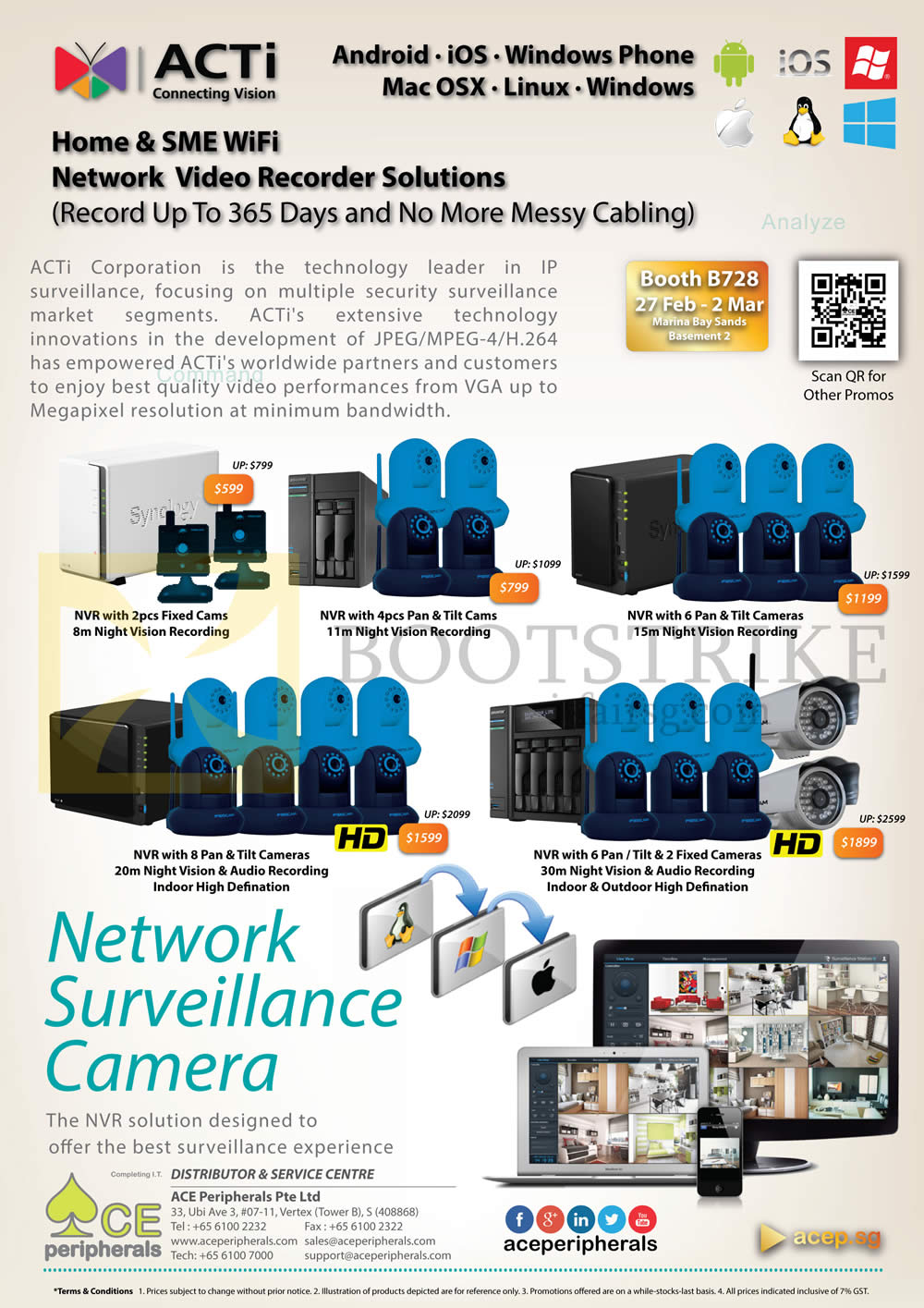 IT SHOW 2014 price list image brochure of Ace Peripherals ACTi NVR Surveillance Network IPCam Cameras