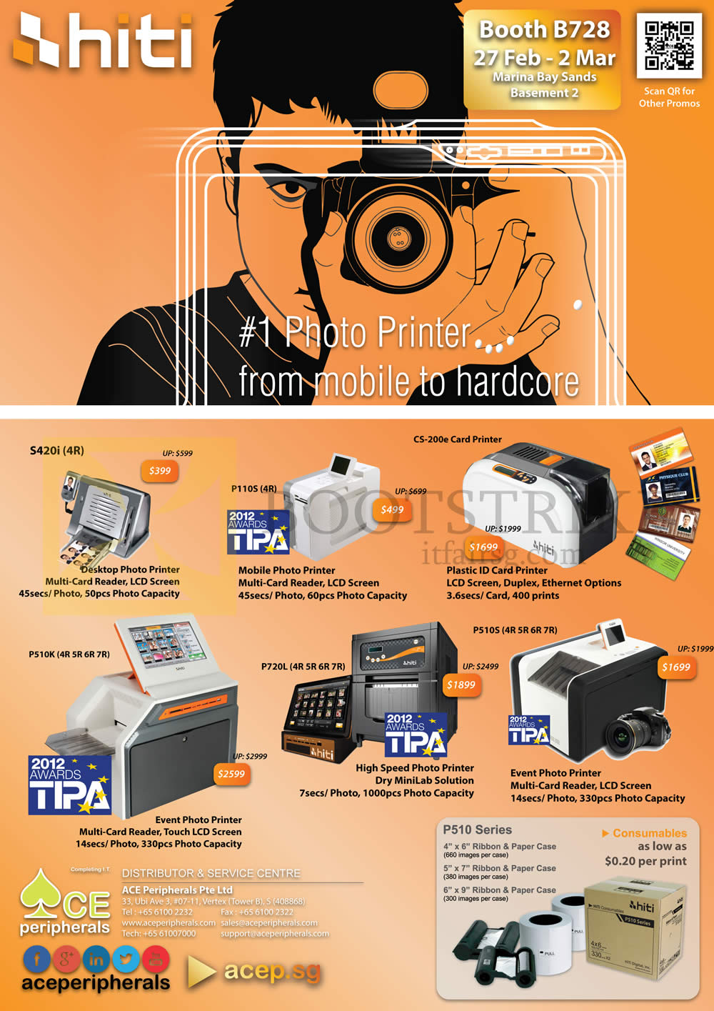 IT SHOW 2014 price list image brochure of Ace Peripherals Printers HiTi P110S S420i P720L P510S P510K CS 200e Photo Card Printer