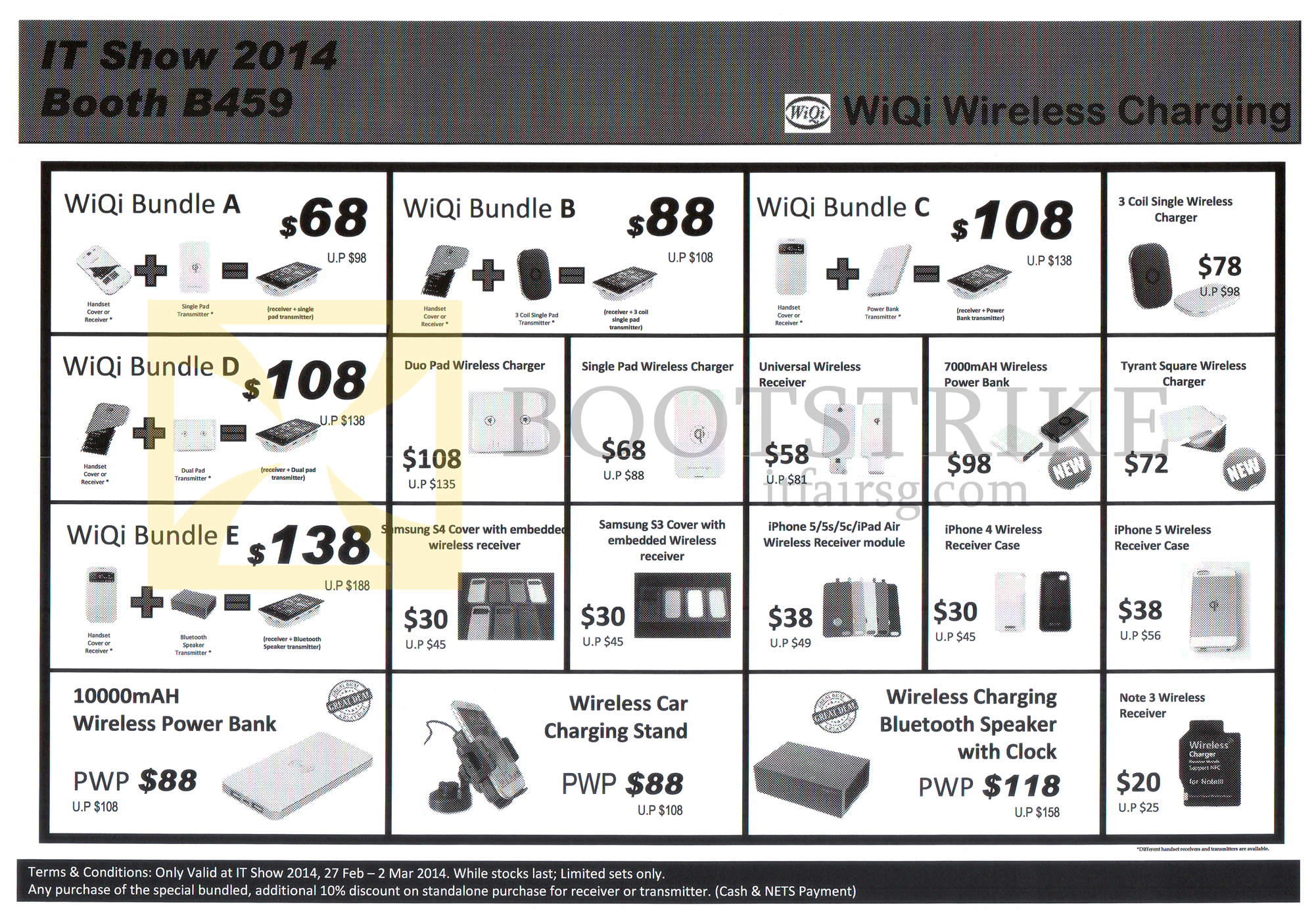 IT SHOW 2014 price list image brochure of Biolabone Wiqi Bundles, Wireless Charger, Power Bank