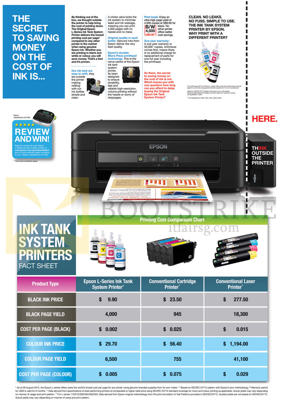 IT SHOW 2014 price list image brochure of Epson Printer Features, Ink Cartridge