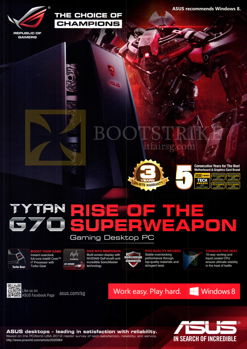 IT SHOW 2014 price list image brochure of M1 ASUS Desktop PC Tytan G70