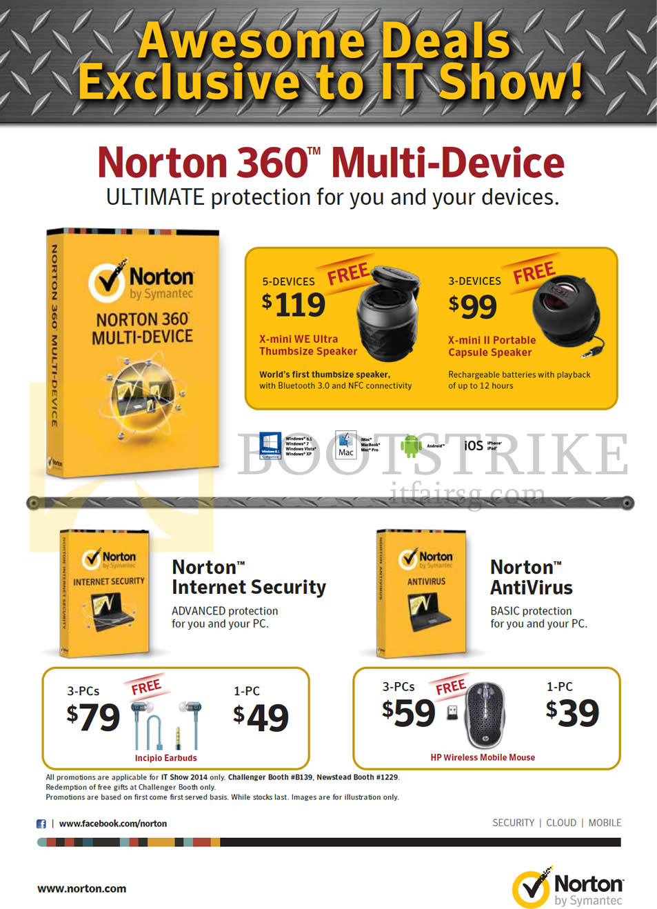 IT SHOW 2014 price list image brochure of Norton Security Software 360 Multi-Device, Internet Security, AntiVirus