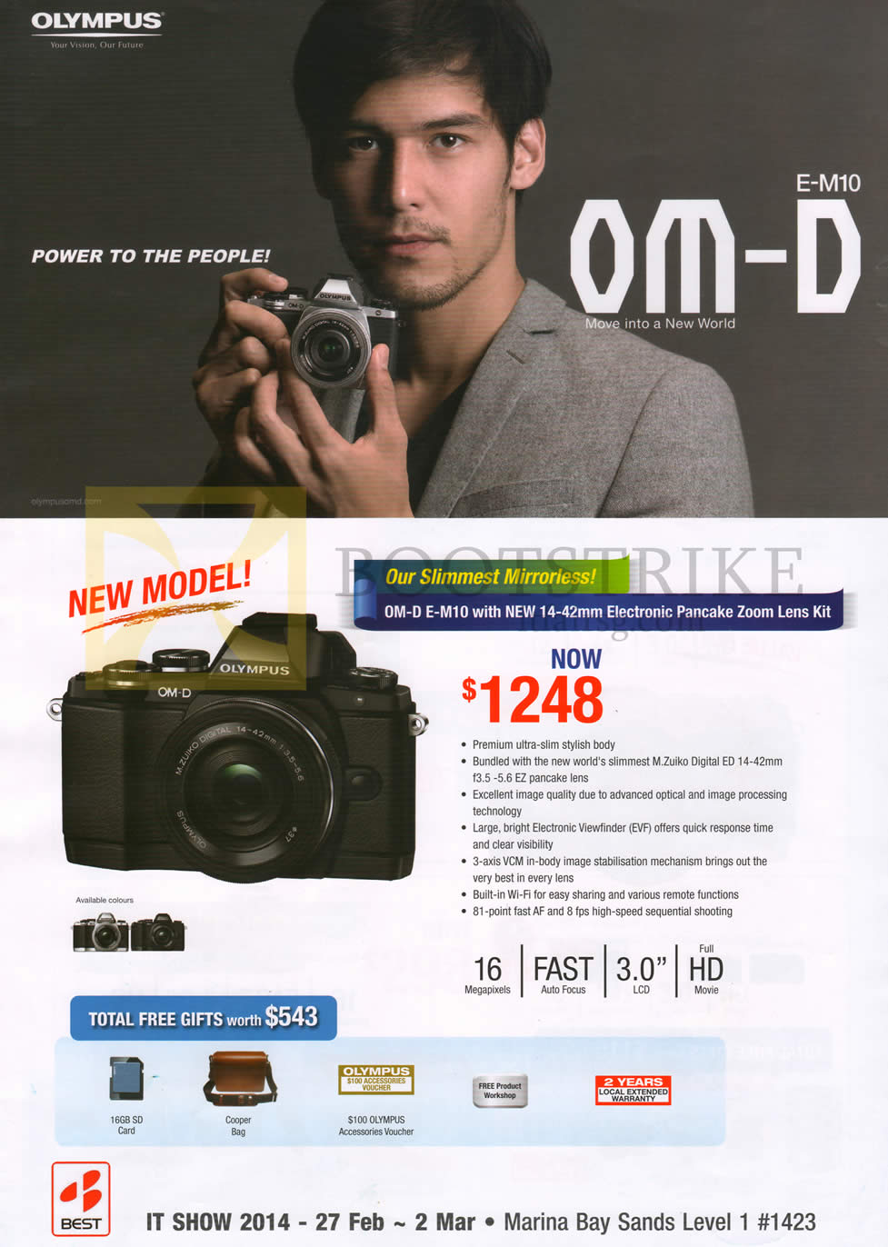 IT SHOW 2014 price list image brochure of Olympus Digital Cameras OM-D E-M10