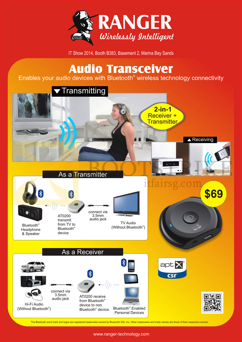 IT SHOW 2014 price list image brochure of Systems Tech Ranger Audio Transceiver Transmitter Receiver