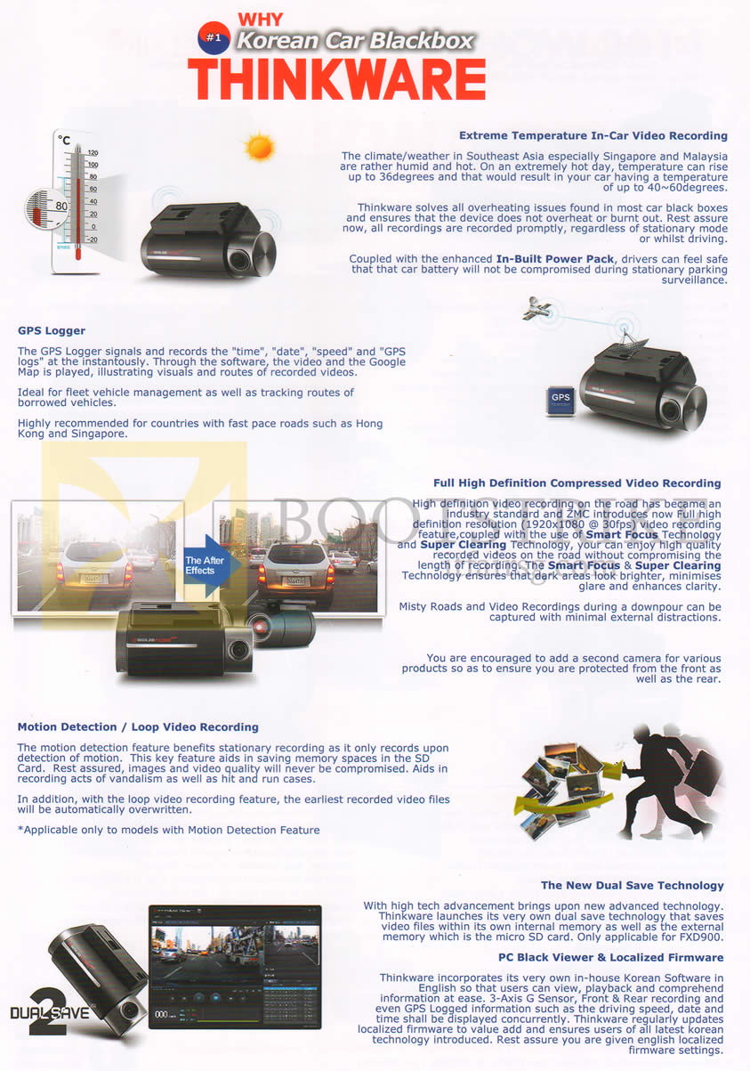 IT SHOW 2014 price list image brochure of ZMC Automotive Thinkware Car Blackbox Recorder Features