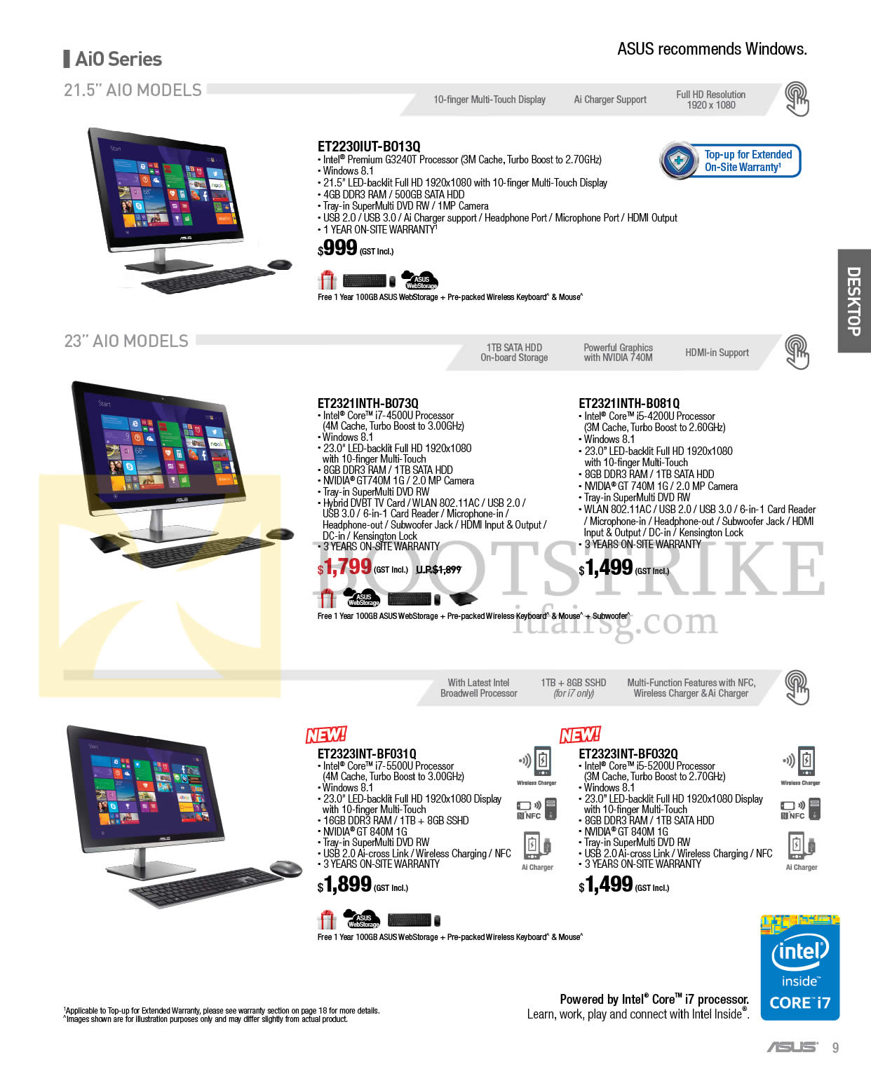 IT SHOW 2015 price list image brochure of ASUS AIO Desktop PCs ET2230IUT-BO13Q, ET2321INTH-B073Q, B081Q, ET2323INT-BF031Q, BF032Q