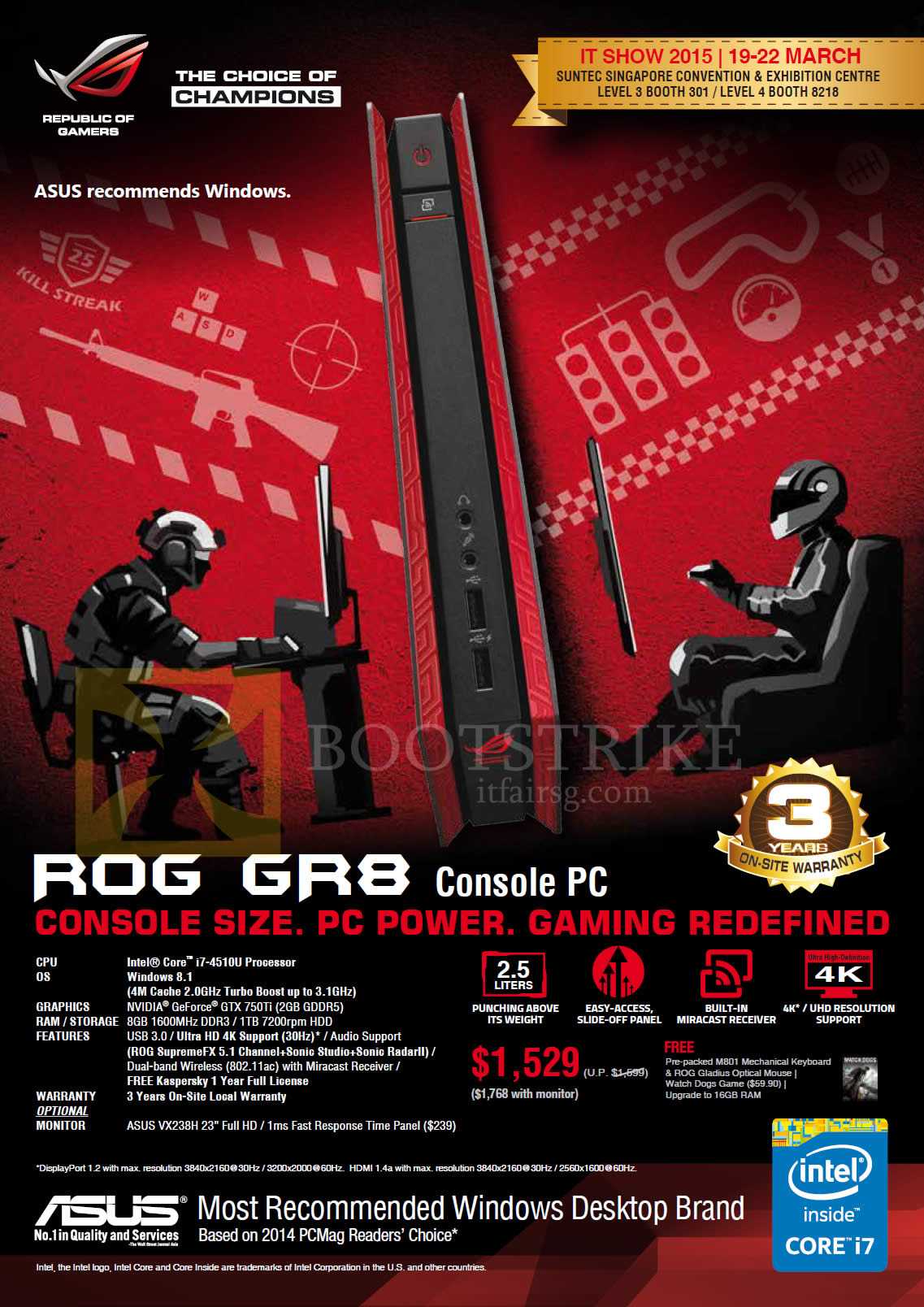 IT SHOW 2015 price list image brochure of ASUS Desktop PC ROG GR8