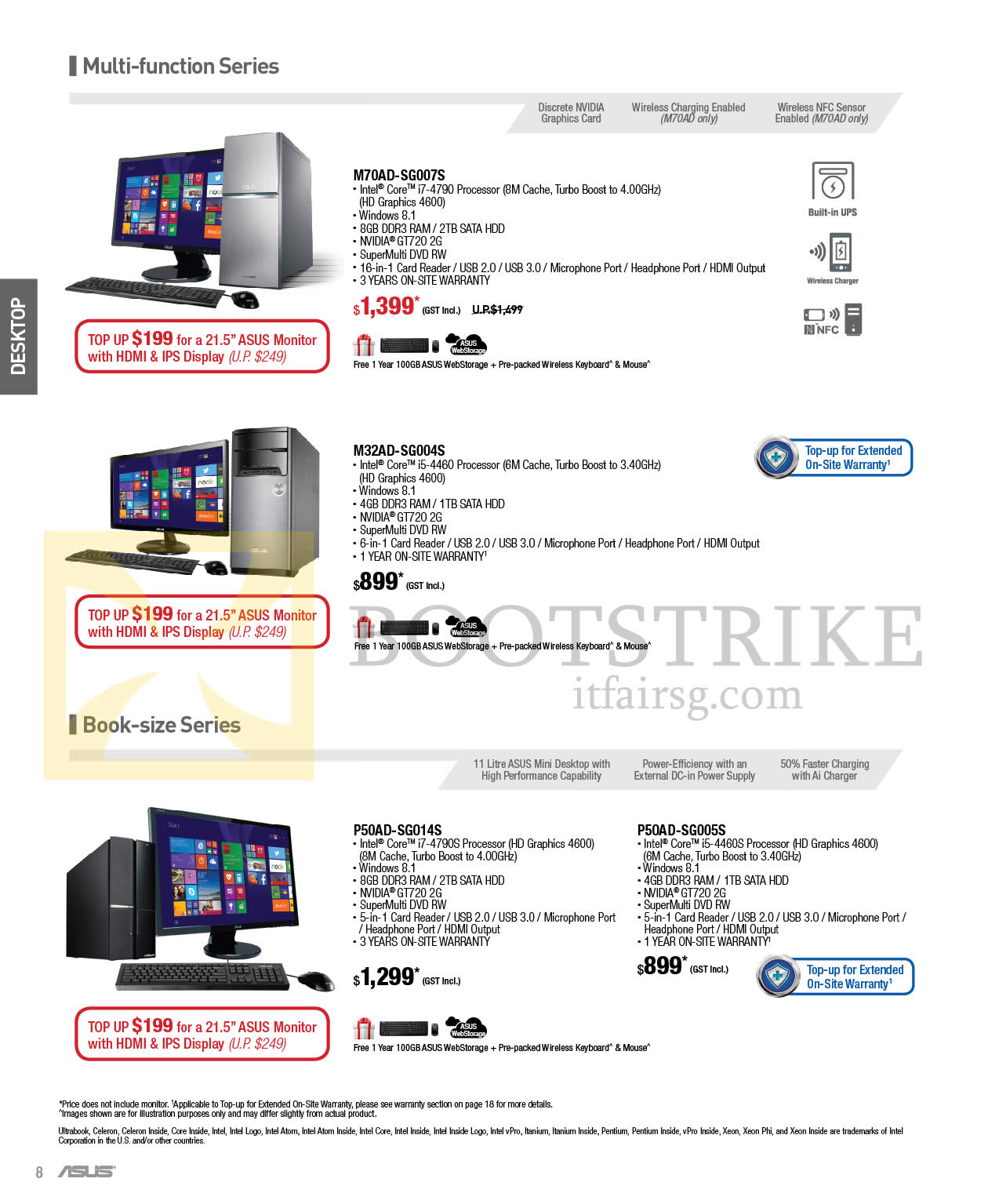 IT SHOW 2015 price list image brochure of ASUS Desktop PCs M70AD-SG007S, M32AD-SG004S, P50AD-SG014S, P50AD-SG005S