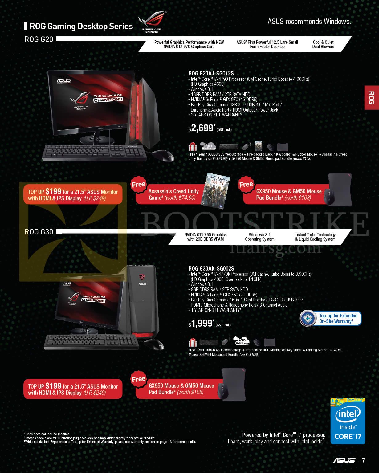 IT SHOW 2015 price list image brochure of ASUS Desktop PCs ROG G20, G30, ROG G20AJ-SG012S, ROG G30AK-SG002S