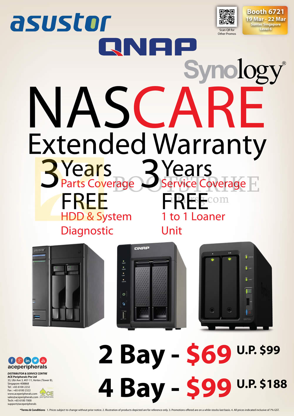 IT SHOW 2015 price list image brochure of Ace Peripherals Asustor QNAP Synology NASCare Warranty