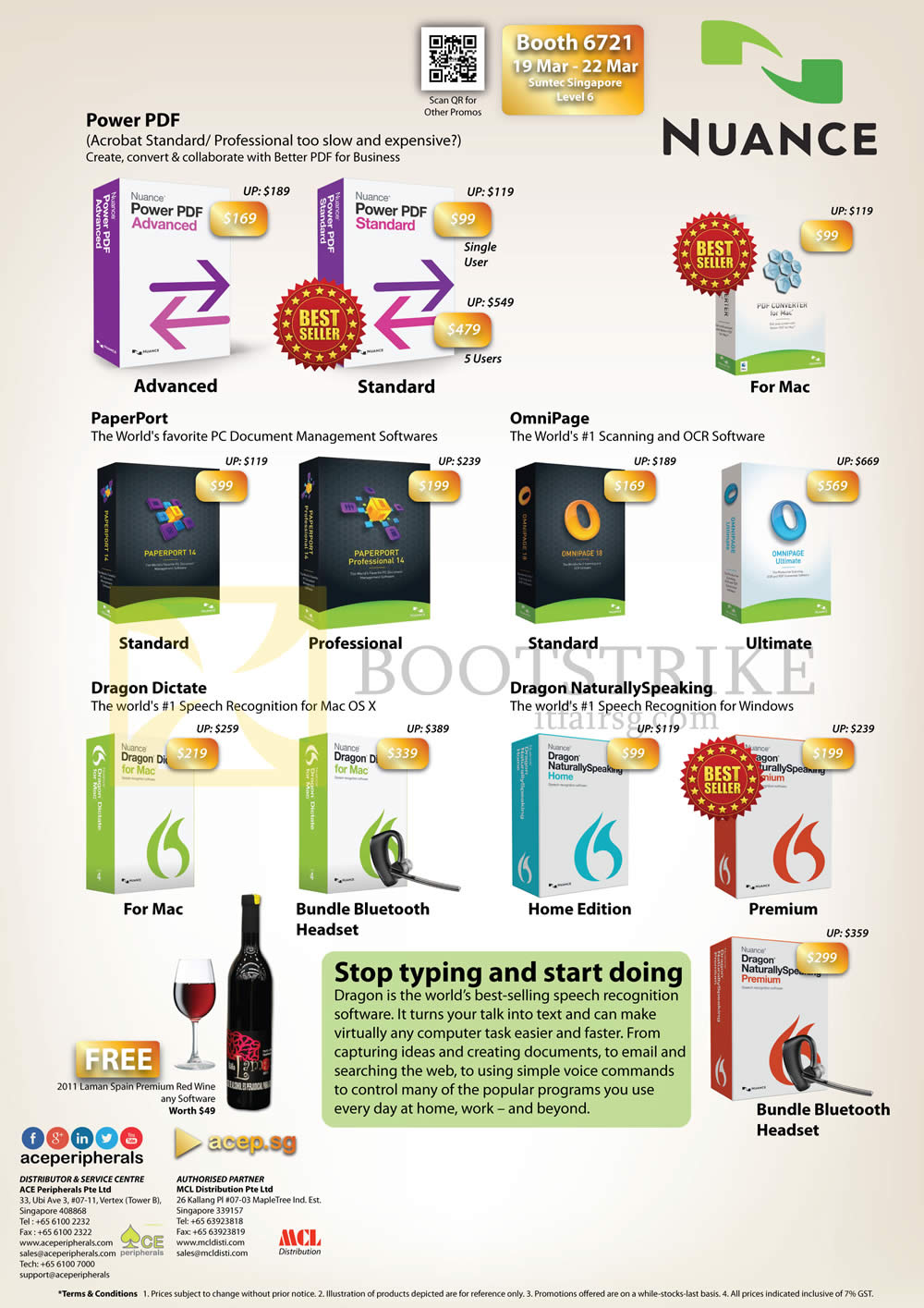 IT SHOW 2015 price list image brochure of Ace Peripherals Software Nuance Power PDF Converter Professional Advanced, PaperPort Omnipage, Dragon Dictate NaturallySpeaking