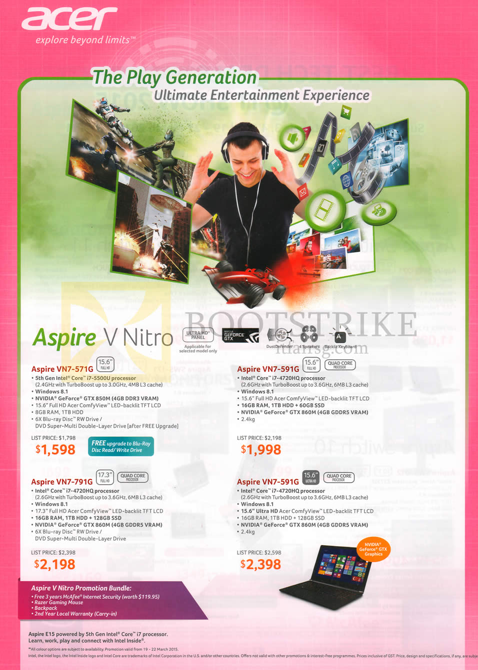 IT SHOW 2015 price list image brochure of Acer Notebooks Aspire V Nitro VN7-571G, 591G, 791G