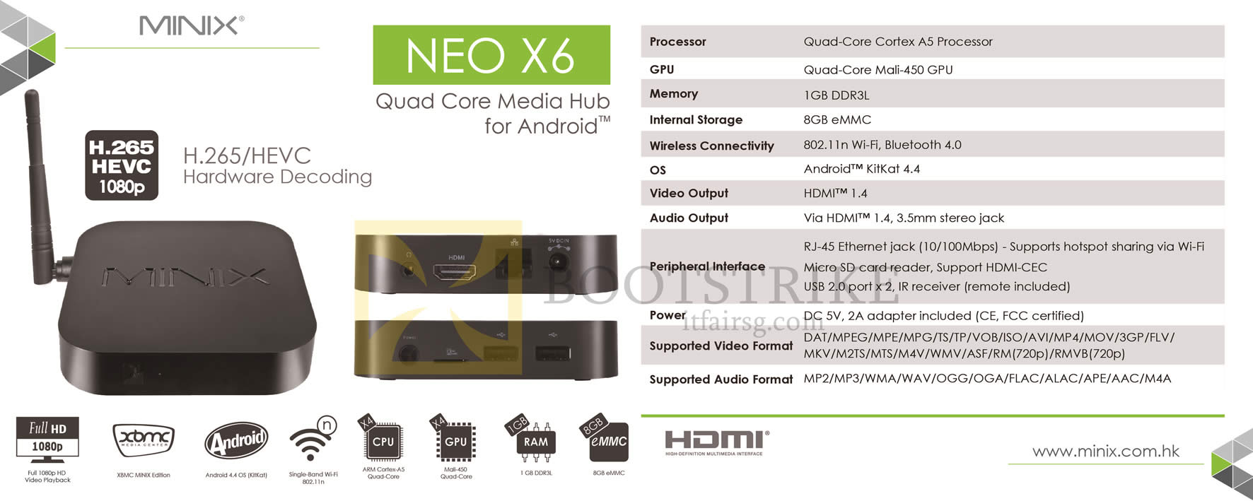 IT SHOW 2015 price list image brochure of Amconics Minix Neo X6 Media Hub Android Media Player