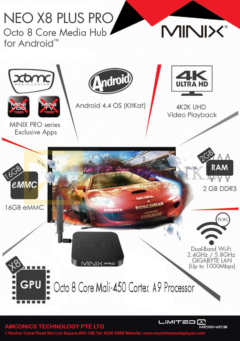 IT SHOW 2015 price list image brochure of Amconics Minix Neo X8 Plus Pro Android