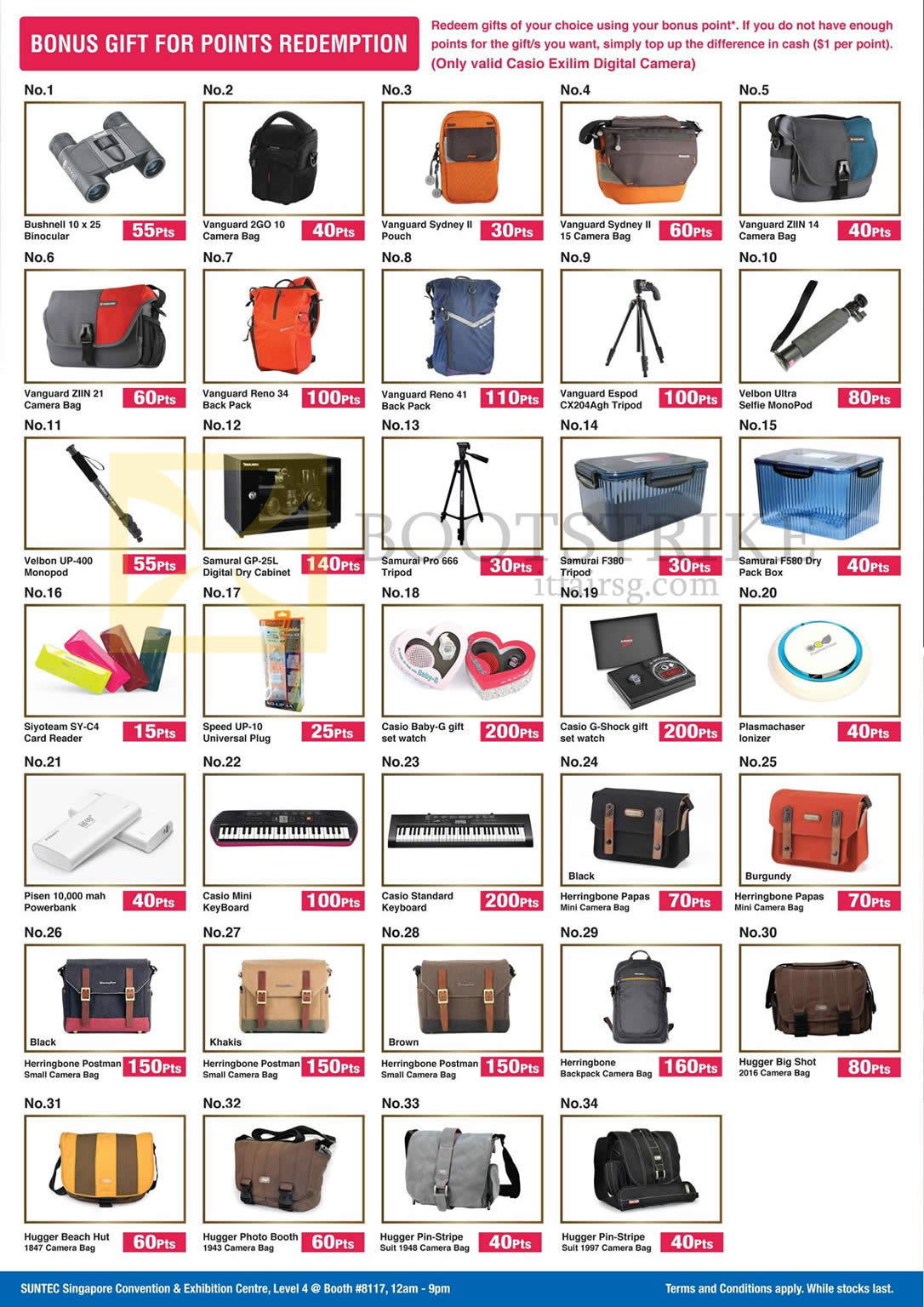 IT SHOW 2015 price list image brochure of Casio Digital Cameras Gift For Points Redemption