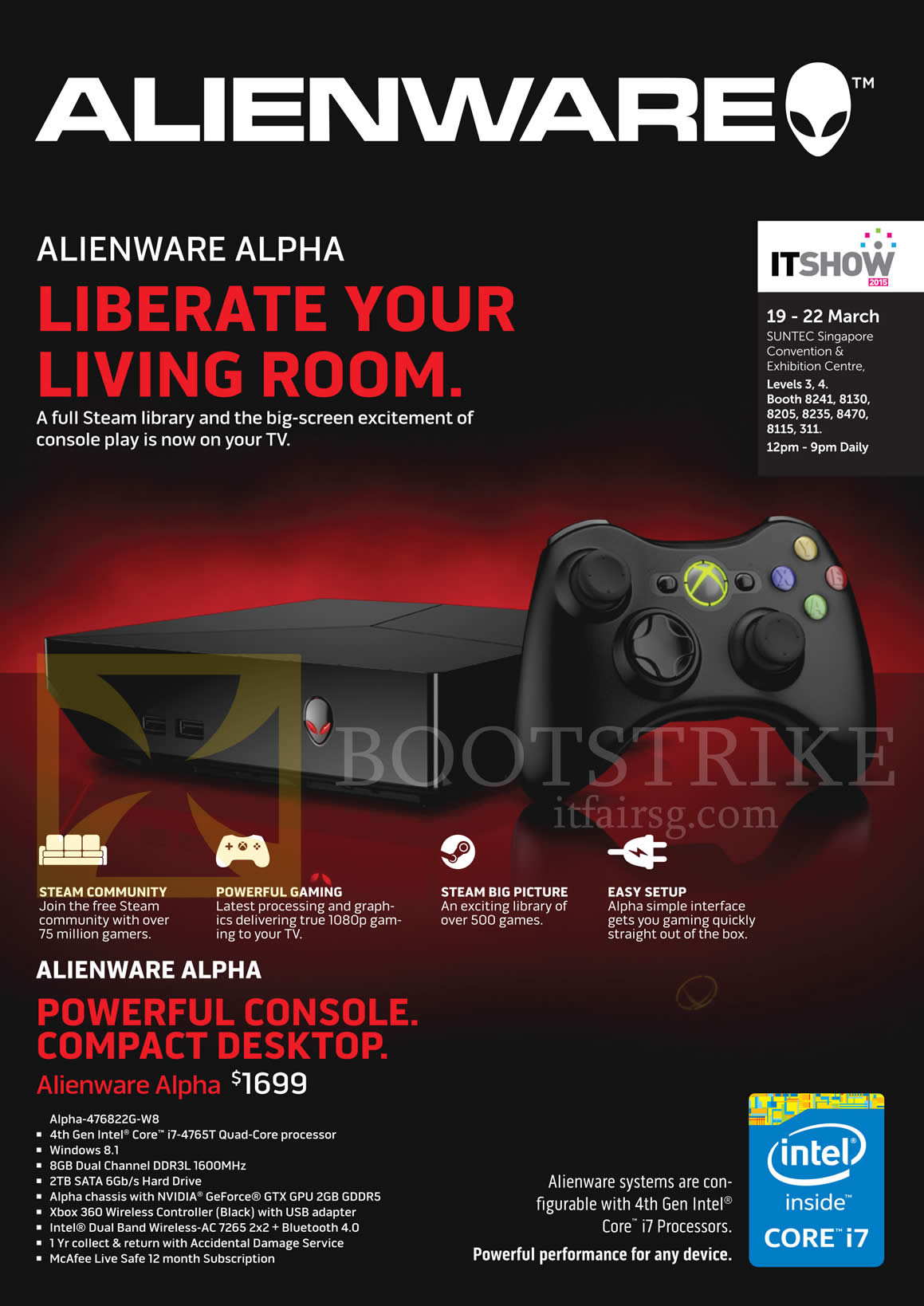 IT SHOW 2015 price list image brochure of Dell Alienware Alpha Desktop PC Console