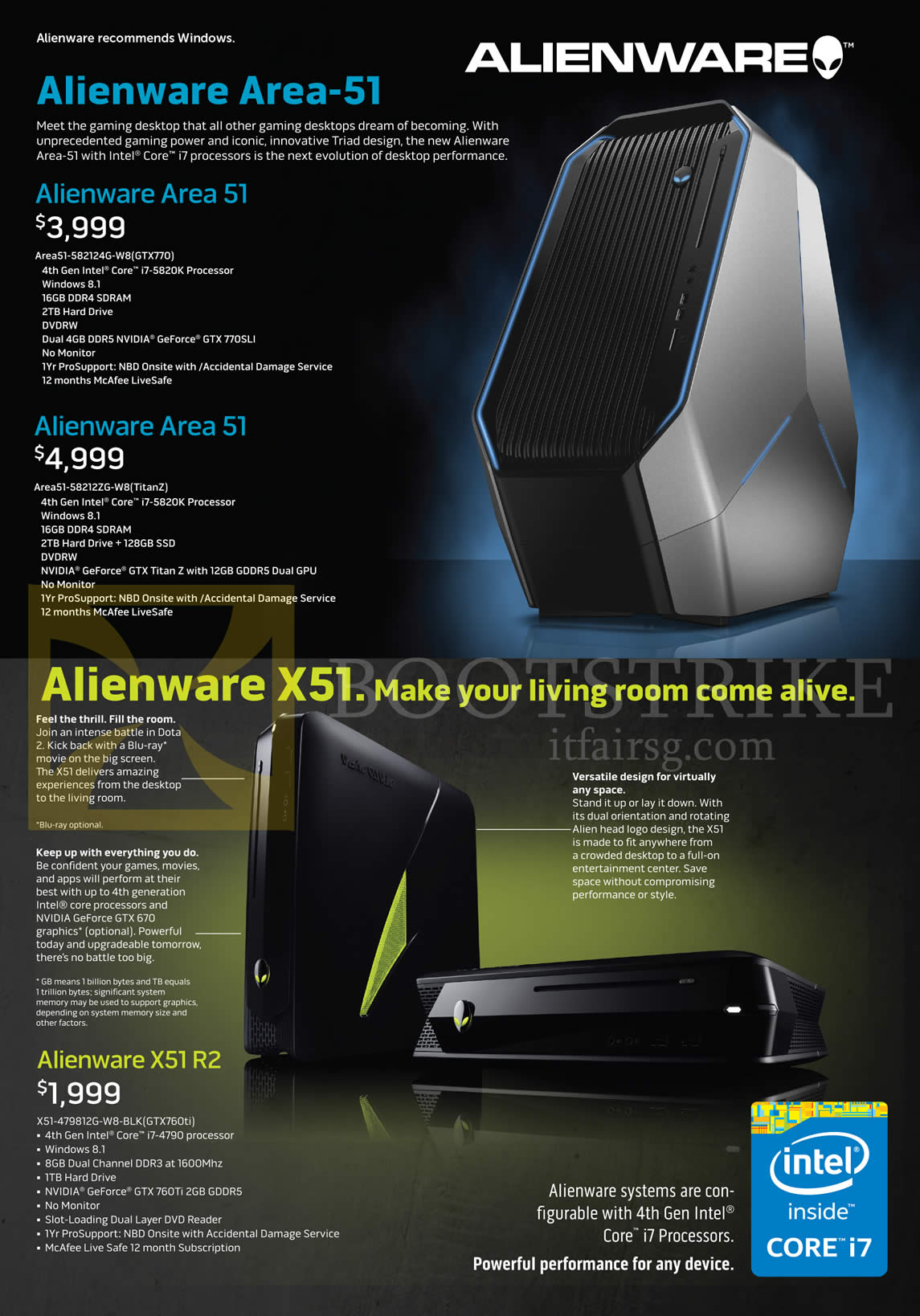 IT SHOW 2015 price list image brochure of Dell Desktop PCs Alienware Area 51, X51 R2