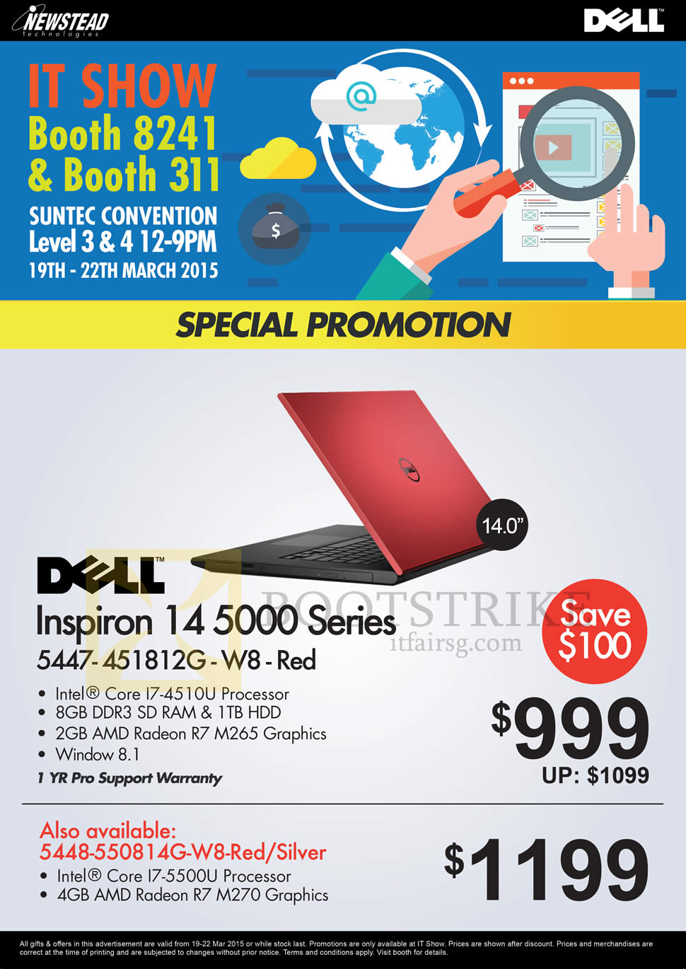 IT SHOW 2015 price list image brochure of Dell Newstead Inspiron 14 5000 Series Notebook