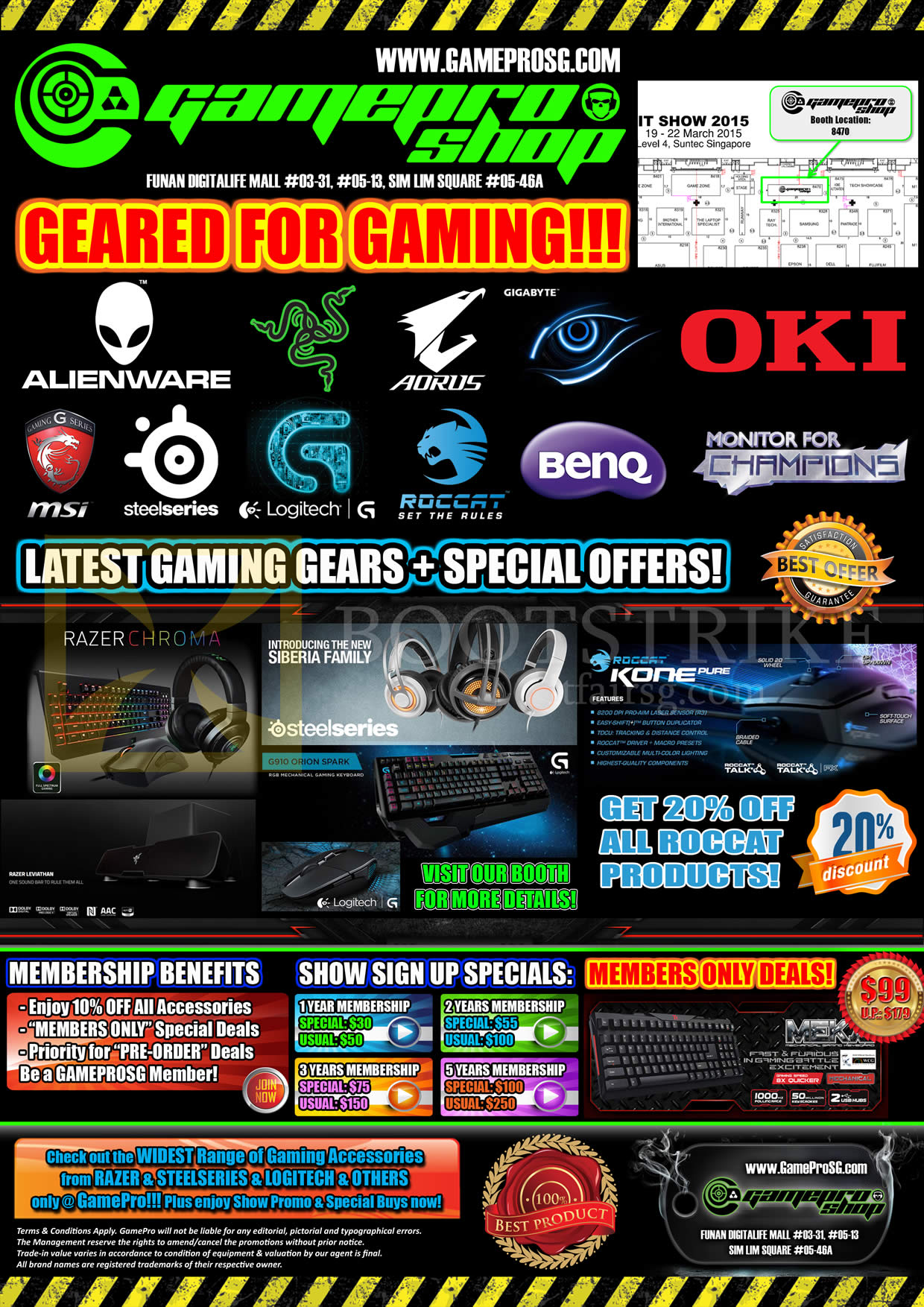 IT SHOW 2015 price list image brochure of GamePro Shop Gaming Gears, Sign Up Specials, Participating Brands