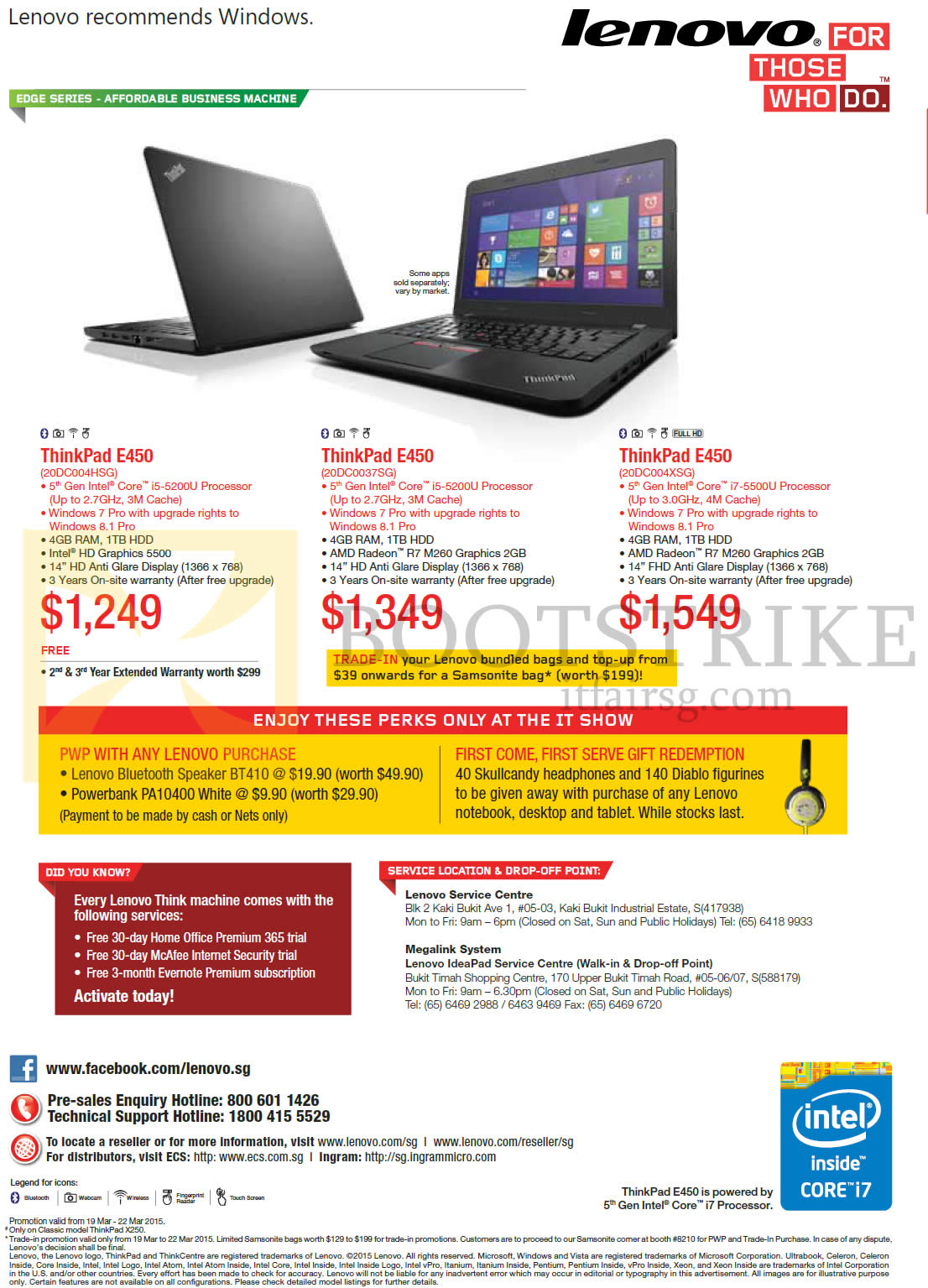 IT SHOW 2015 price list image brochure of Lenovo ThinkPad E450 Notebook