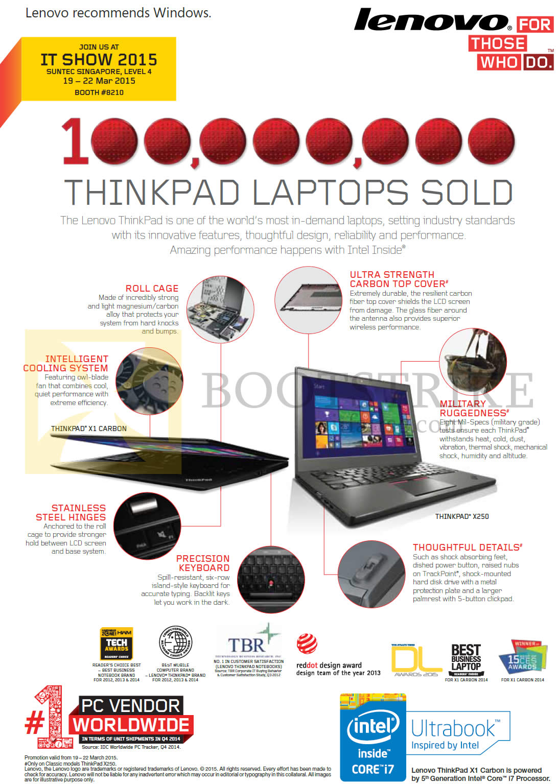 IT SHOW 2015 price list image brochure of Lenovo ThinkPad Notebook Features