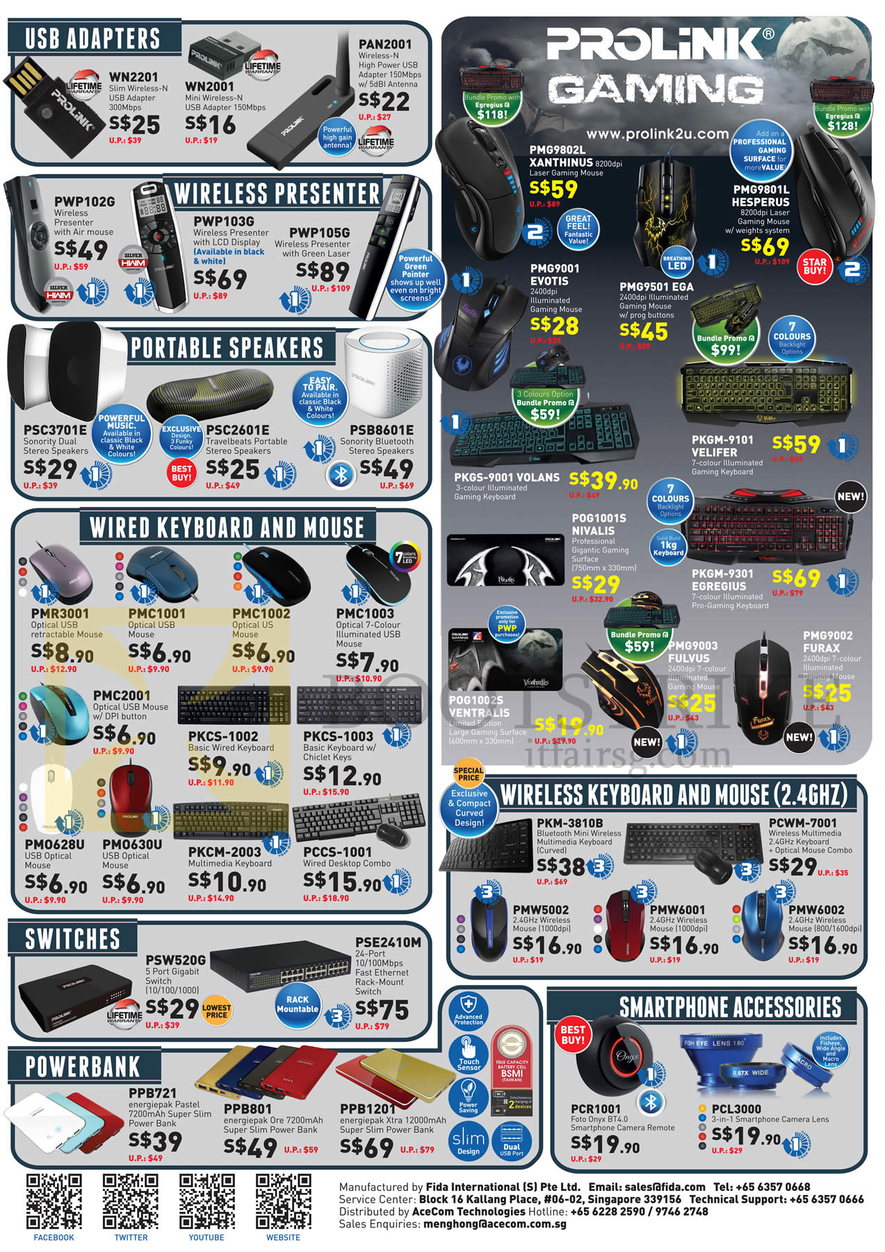 IT SHOW 2015 price list image brochure of Prolink USB Adapters, Wireless Presenter, Portable Speakers, Wired, Wireless Keyboard, Mouse, Switches, Powerbank, Smartphone Accessories