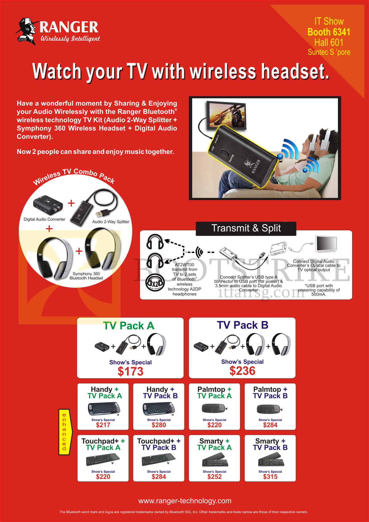 IT SHOW 2015 price list image brochure of Systems Tech Ranger Wireless TV Combo Packs, Headset, Keyboard