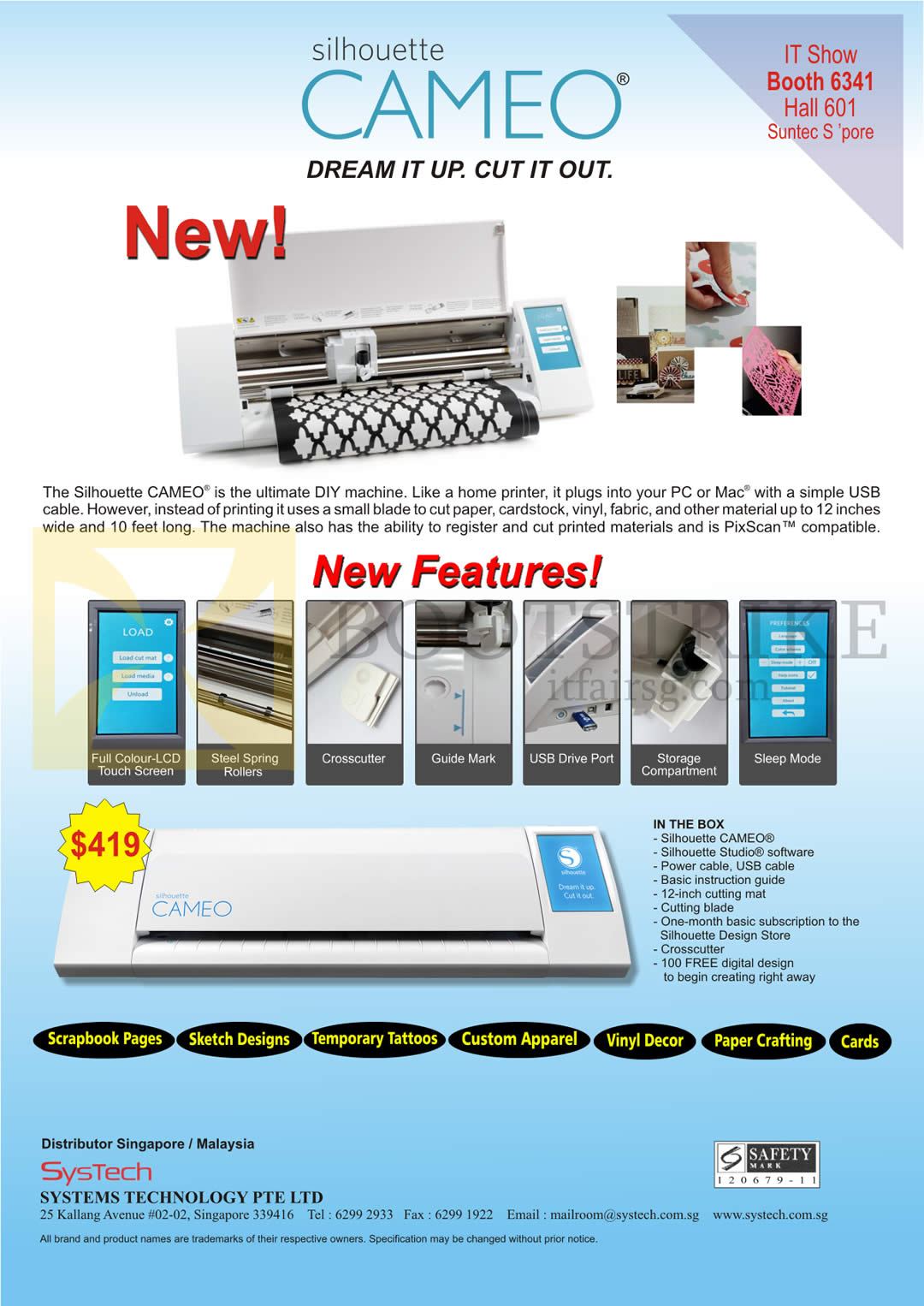 IT SHOW 2015 price list image brochure of Systems Tech Silhouette Cameo