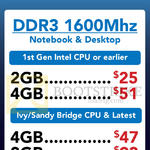 Crucial DDR3 1600Mhz Notebook Memory RAM, Desktop 2GB, 4GB, 8GB