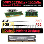 Kingston DDR3, DDR4 4GB, 8GB, 4X4GB, 4X8GB