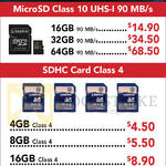 Kingston Memory Cards MicroSD, SDHC 4GB, 8GB, 16GB, 32GB, 64GB