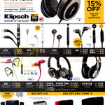 Klipsch Earphones, Headphones, Speakers, X11i, X7i, X4i, R6, R6i, R6m, A5i, S3M, Image One II, Bluetooth, Status, Promedia 2.1, Gig, KMC1, KMC3