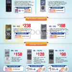 Voice Recorders LS-14, DM-650, WS-833, 832, 831, VN-732PC, 731PC