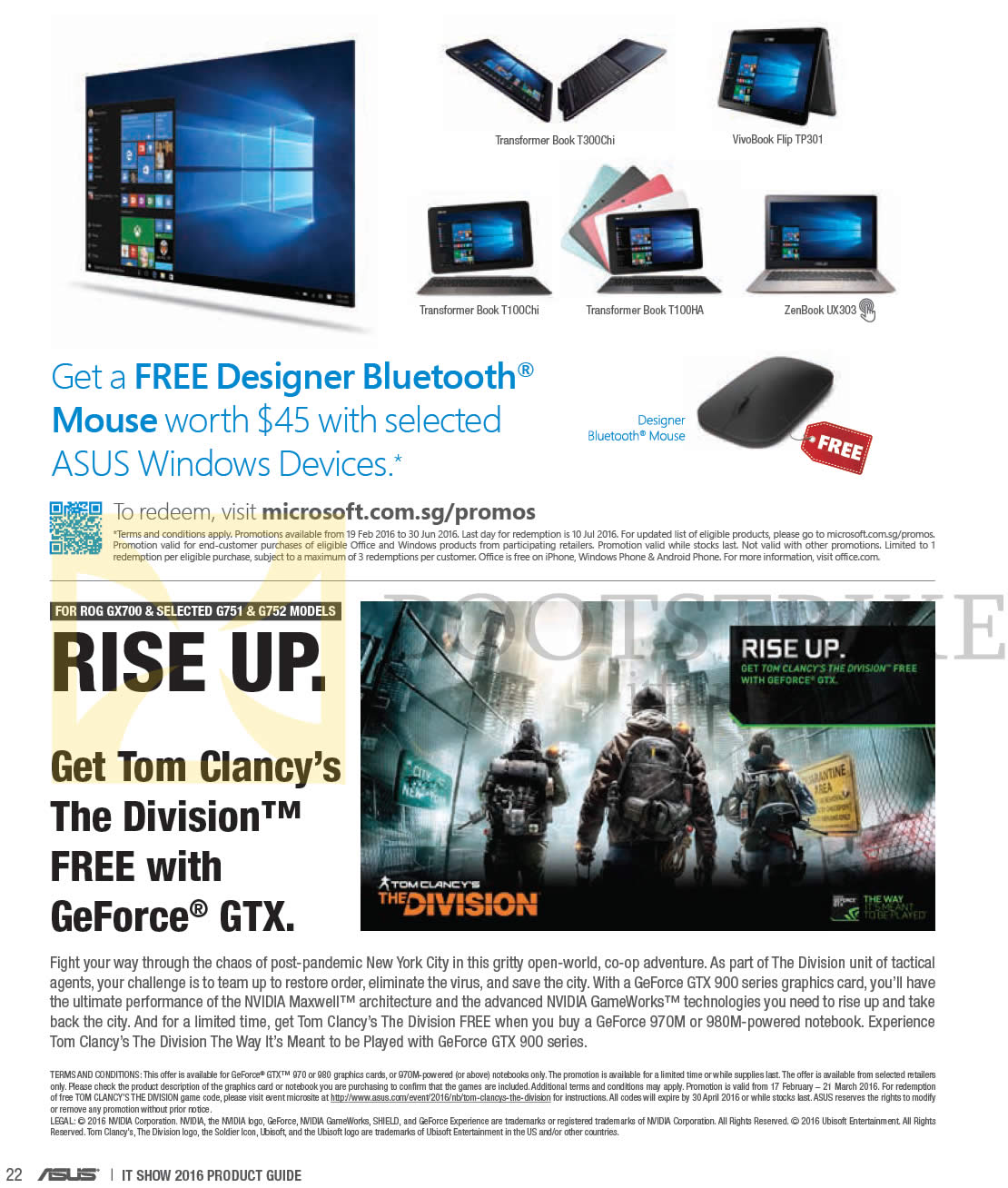 IT SHOW 2016 price list image brochure of ASUS Free Bluetooth Mouse With Selected Windows Devices