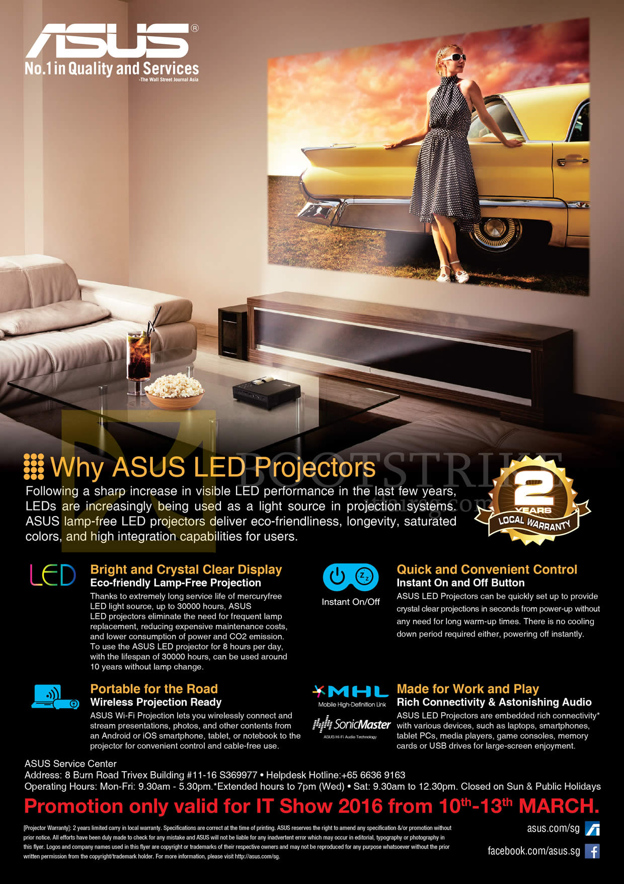 IT SHOW 2016 price list image brochure of ASUS Projectors Features