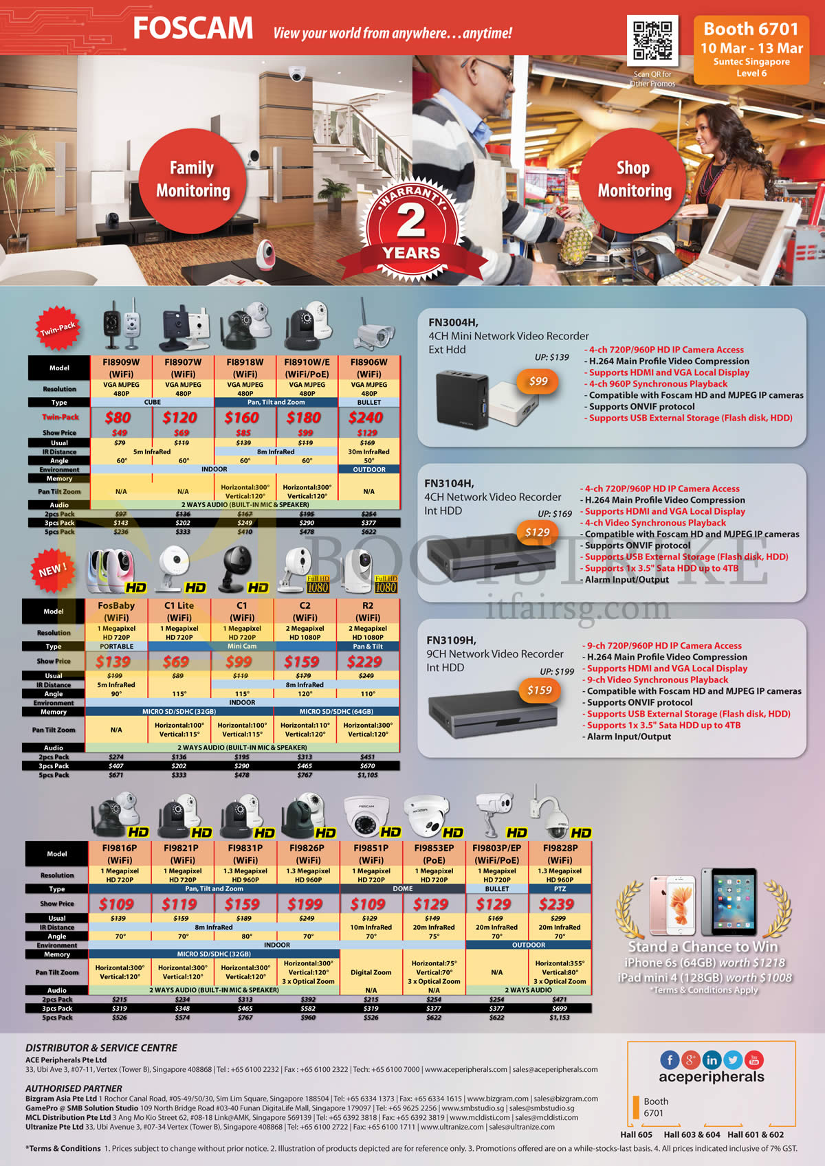IT SHOW 2016 price list image brochure of Ace Peripherals ACTi Foscam, Network Video Recorder