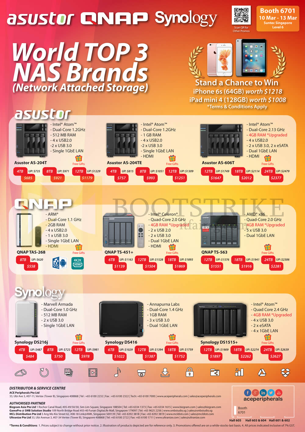 IT SHOW 2016 price list image brochure of Ace Peripherals Asustor, QNAP, Synology NAS