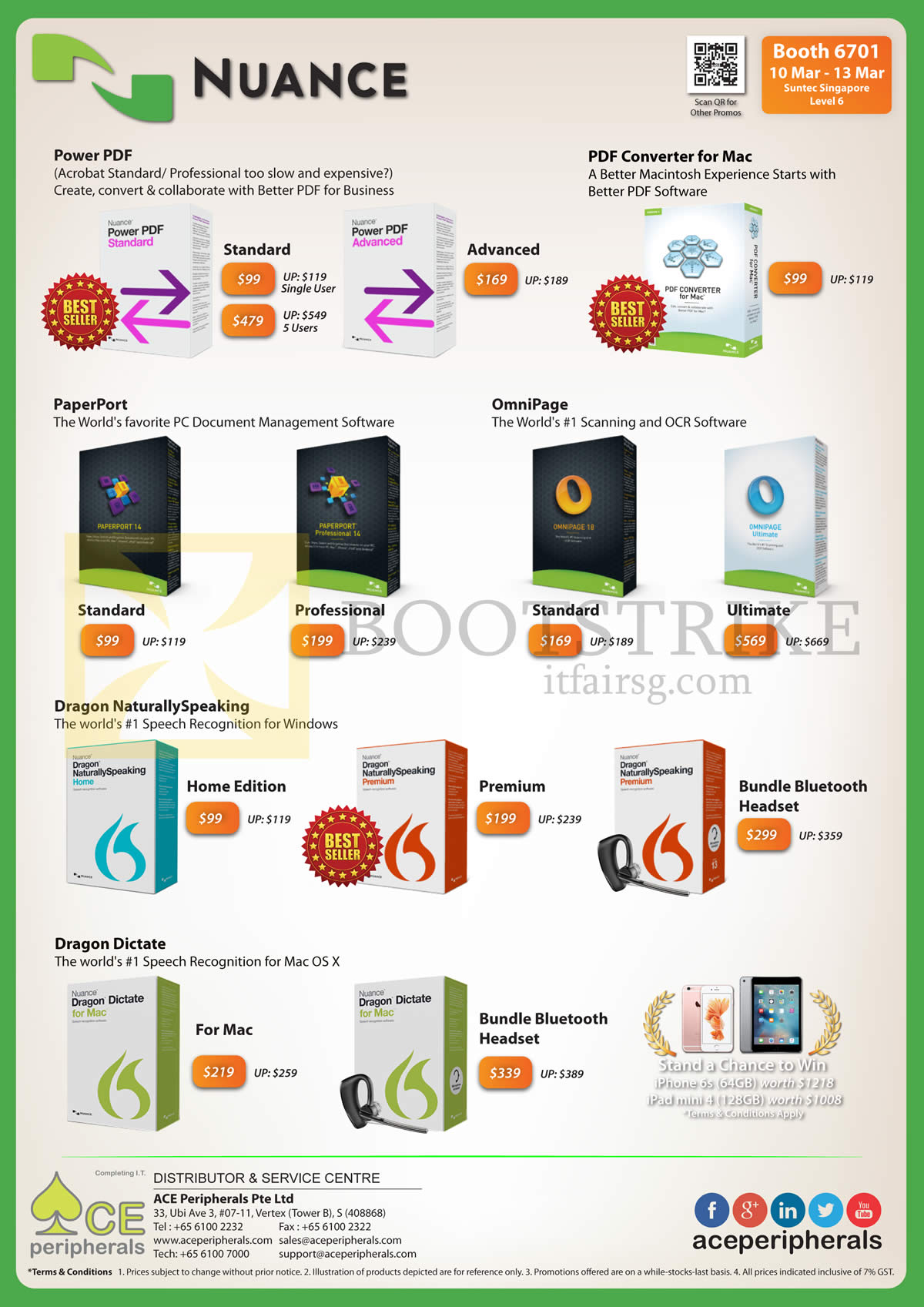 IT SHOW 2016 price list image brochure of Ace Peripherals Nuance Power PDF Converter, PaperPort, Omnipage, Dragon Dictate NaturallySpeaking