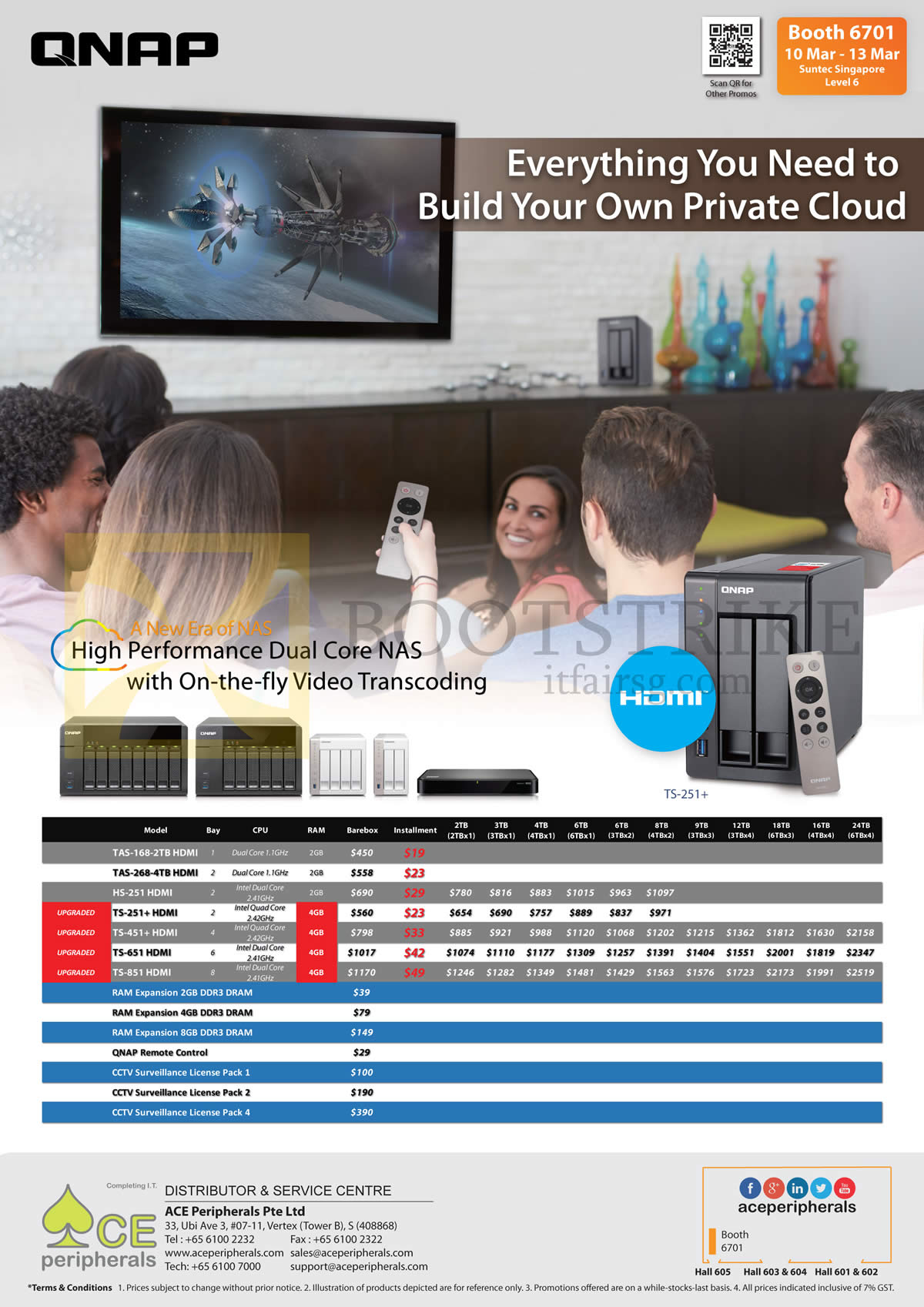 IT SHOW 2016 price list image brochure of Ace Peripherals QNAP NAS TAS 168 268 HS 251